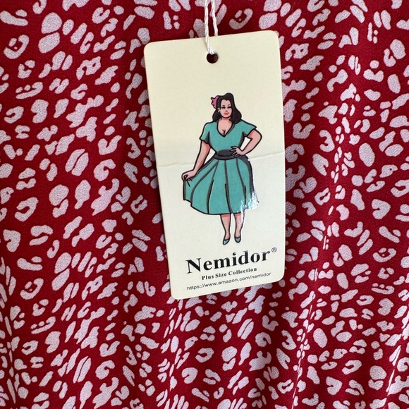 Nemidor Tiered Print Dress, NWT - Picture 2 of 8